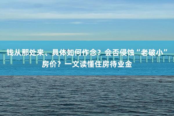 钱从那处来、具体如何作念？会否侵蚀“老破小”房价？一文读懂住房待业金